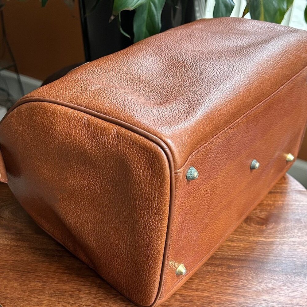 BURBERRY Leather Boston Bag British Tan - Picture 15 of 16